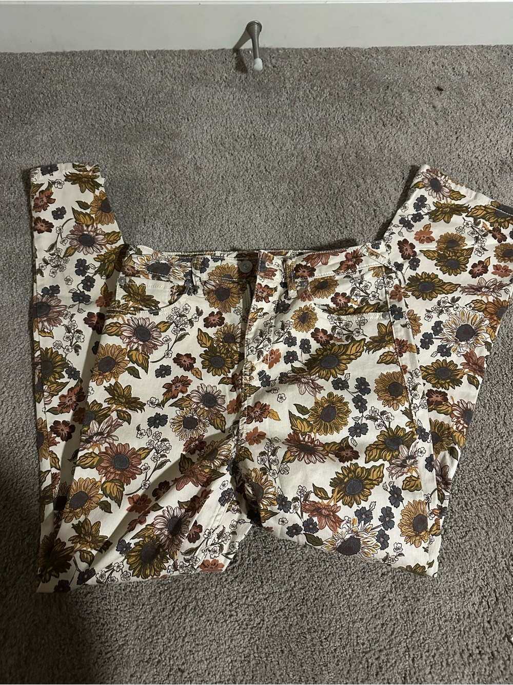 Cleo + Wolf High Rise Ankle Sunflower Jeans